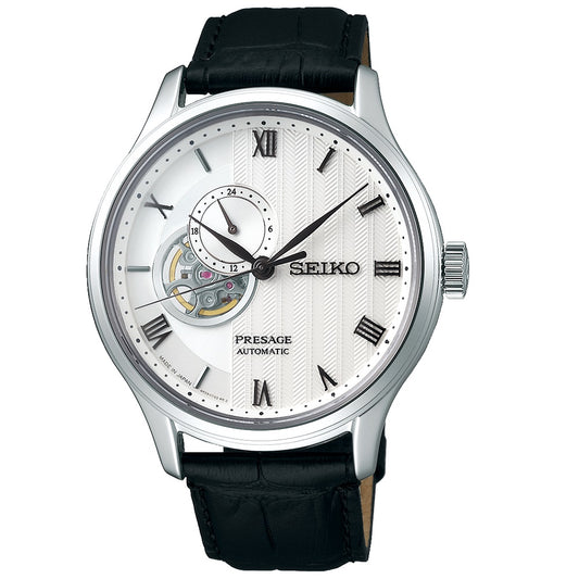 Seiko Presage Zen Garden Automatic Black Leather Strap
