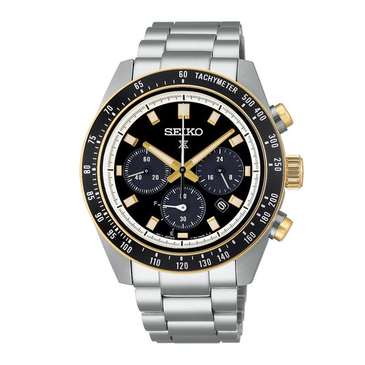 SEIKO Prospex 'Circuit Race' Solar Chronograph Silver Stainless Steel Bracelet