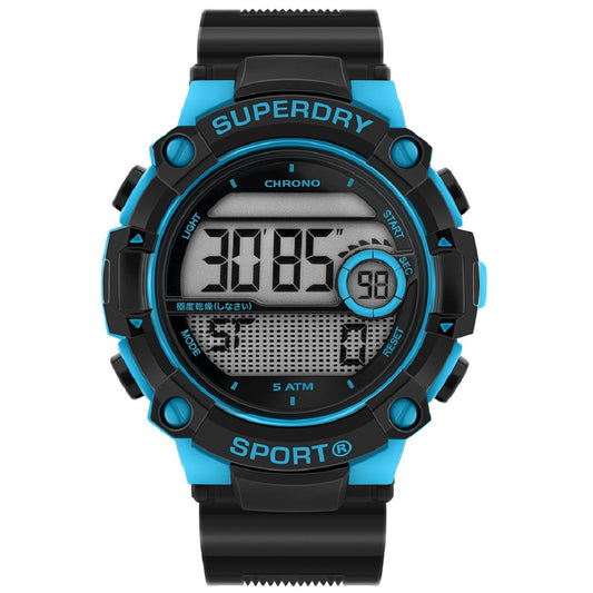 Superdry Urban Sport Black Rubber Strap