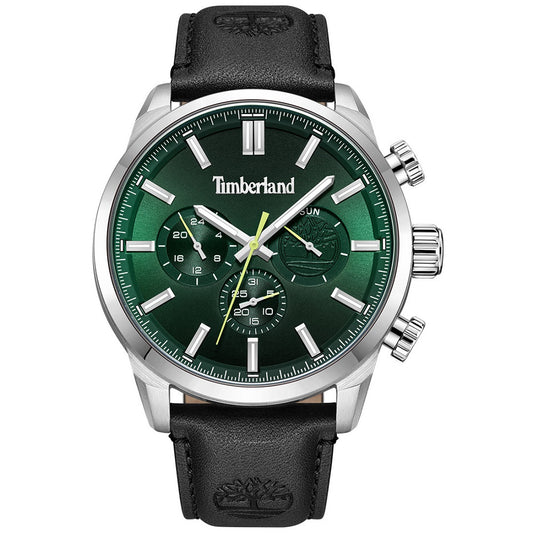 Timberland Henniker II Multifunction Black Leather Strap