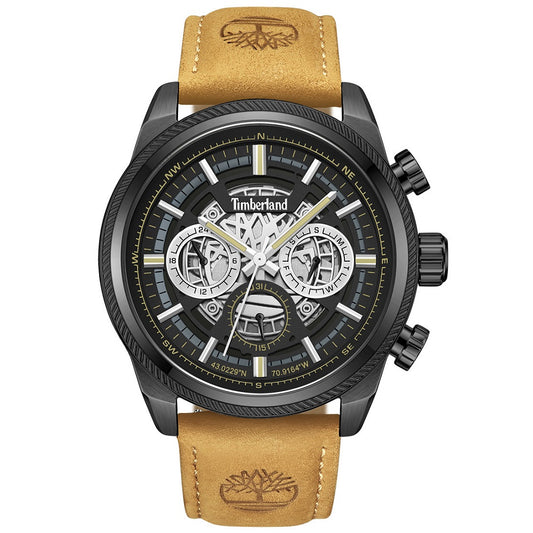 Timberland Handlock Multifunction Brown Leather Strap