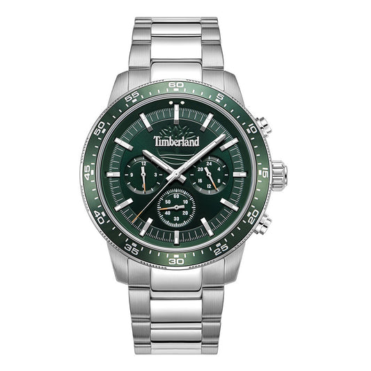 Timberland Parkman Dual Time Silver Stainless Steel Bracelet