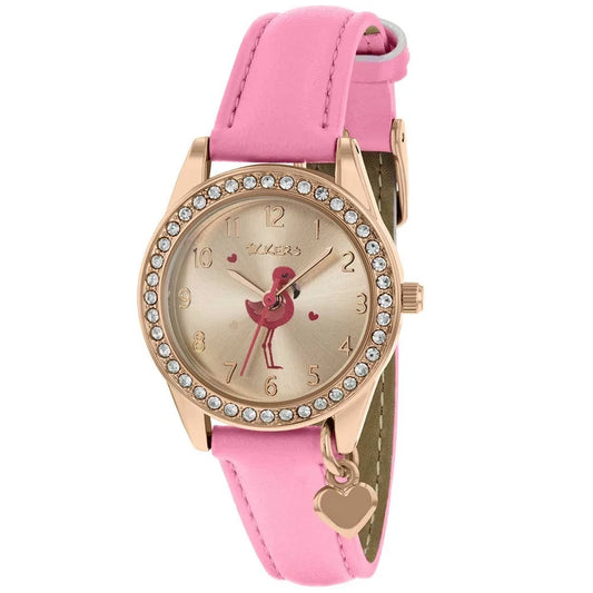 Tikkers Girls Pink Flamingo Dial Watch TK0188