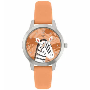 Tikkers Orange Leather Strap