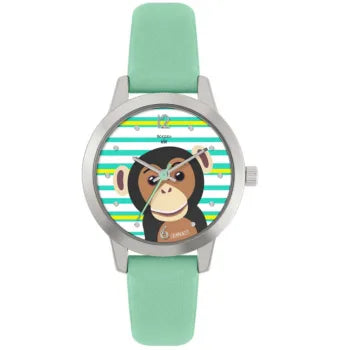 Tikkers Green Leather Strap