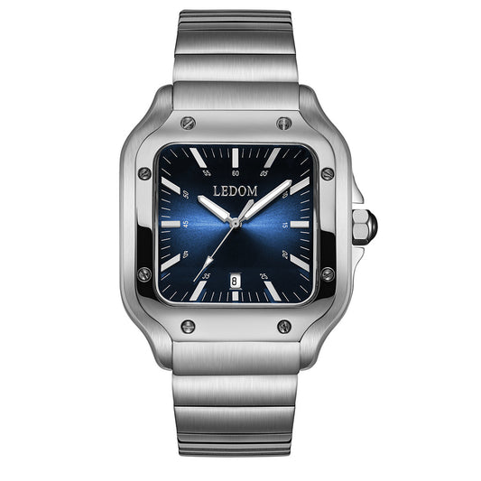 Le Dom Vanguard Silver Stainless Steel Bracelet