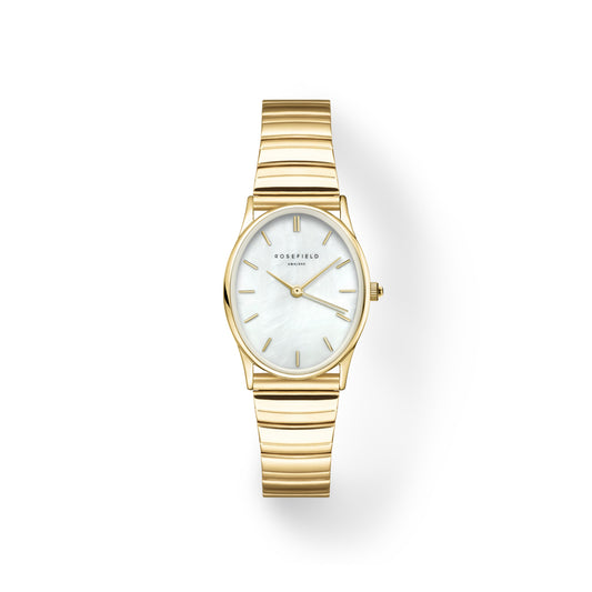 Rosefield Oval Pearl Gold Stainless Steel Bracelet