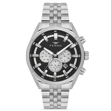 Ferro Multifunction Silver Stainless Steel Bracelet