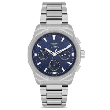 Ferro Multifunction Silver Stainless Steel Bracelet