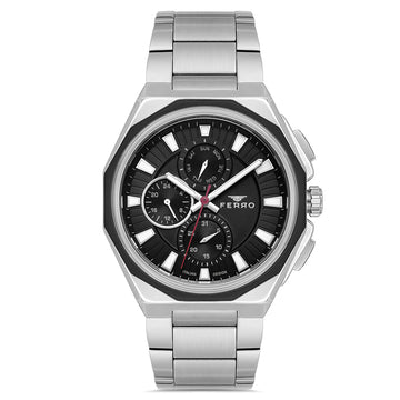 Ferro Multifunction Silver Stainless Steel Bracelet
