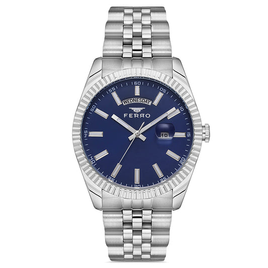 Ferro Silver Stainless Steel Bracelet