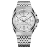 Ρολόι ανδρικό Edox Delfin The Original 1973 Chronograph 10118-3M-AIN με μπρασελέ και λευκό καντράν