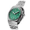 Ρολόι ανδρικό Edox Delfin The Original 1973 Chronograph 10118-3M-VIN με μπρασελέ και πράσινο καντράν