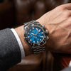 Ρολόι ανδρικό Edox CO-1 Chronograph 10242-TINM-BUIDN με μπρασελέ και μπλε καντράν
