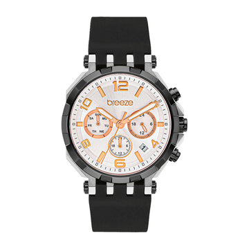Breeze Mondus Black Rubber Strap