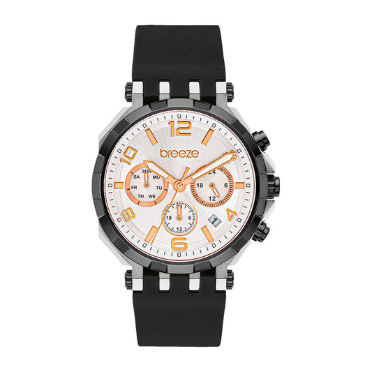 Breeze Mondus Black Rubber Strap
