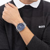 HUGO BOSS Skytraveller 44mm Chronograph Silver Stainless Steel Bracelet 1514216