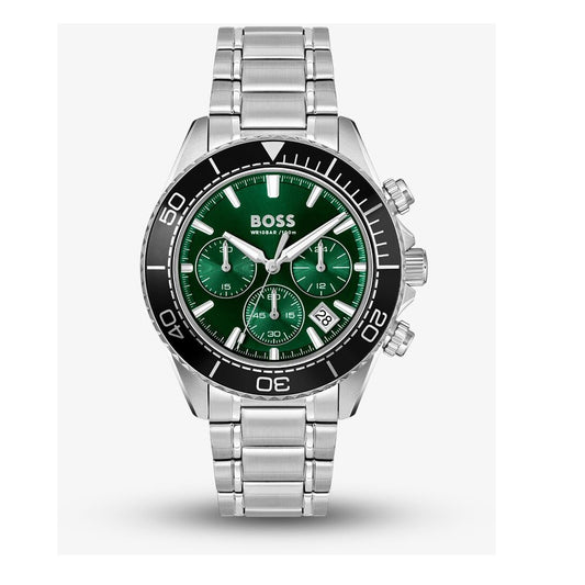 Ρολόι HUGO BOSS Sealiner Με Χρονογράφο Και Ασημί Ατσάλινο Μπρασελέ 1514321