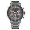 Ανδρικό Tommy Hilfiger Multifunction gunmetal ατσάλινο ρολόι με γκρι καντράν