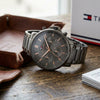 Ανδρικό Tommy Hilfiger Multifunction gunmetal ατσάλινο ρολόι με γκρι καντράν