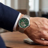 Ανδρικό Tommy Hilfiger Automatic ασημί ατσάλινο ρολόι με πράσινο skeleton καντράν