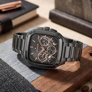 Ρολόι Ανδρικό Tommy Hilfiger Ανθρακί με Rose Gold Λεπτομέρειες 1710759