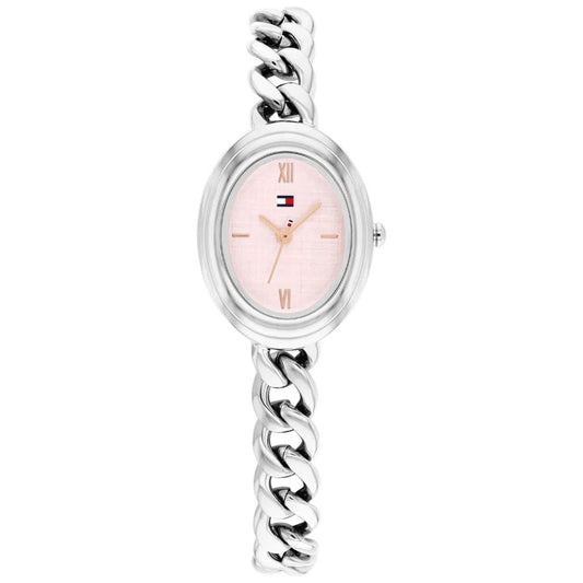 Ρολόι Γυναικείο Tommy Hilfiger Ασημί με Ροζ Καντράν 1782876