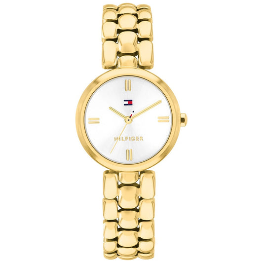 Ρολόι Γυναικείο Tommy Hilfiger Χρυσό με Λευκό Καντράν 1782928