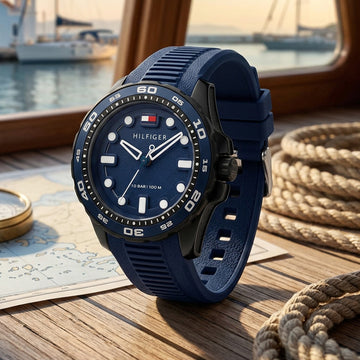 Ρολόι Ανδρικό Tommy Hilfiger Μπλε με Λουράκι Σιλικόνης 1792265