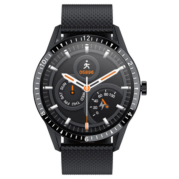 Ρολόι Smartwatch Ανδρικό Μαύρο με Οθόνη Αφής και Μαύρο Λουράκι Σιλικόνης 203050121