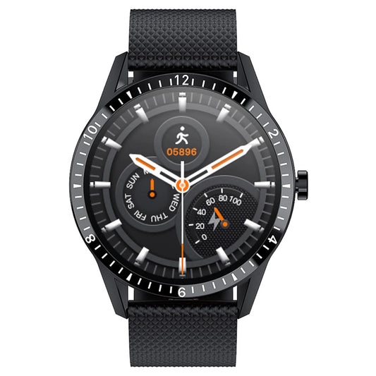 Ρολόι Smartwatch Ανδρικό Μαύρο με Οθόνη Αφής και Μαύρο Λουράκι Σιλικόνης 203050121