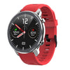 Ρολόι Smartwatch Ανδρικό Ασημί με Μαύρη Οθόνη και Κόκκινο Λουράκι Σιλικόνης 203070062