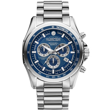 Roamer Rockshell Mark III Chronograph Silver Stainless Steel Bracelet