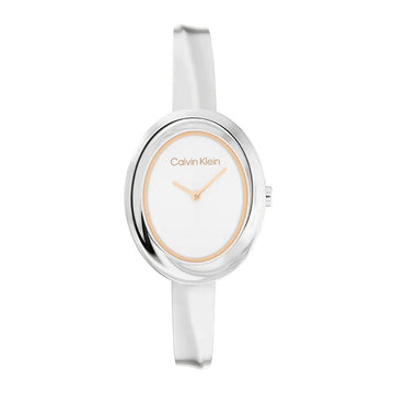 Calvin Klein  Γυναικείο Ρολόι Ασημί με Λευκό Καντράν 25100055