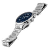 Ρολόι Ανδρικό Roamer Superior Chrono Swiss Made Ασημί με Μπλε Καντράν 508818_41_45_50