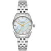 Breeze Γυναικείο Ρολόι με Ασημί Μπρασελέ και Mother of Pearl Καντράν