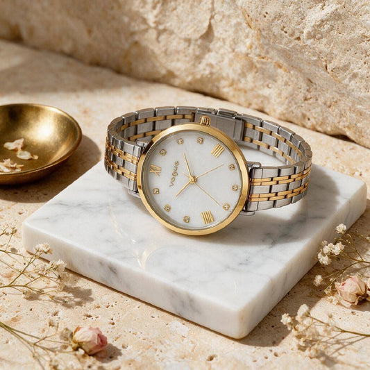Ρολόι Γυναικείο Vogue Bliss Mini Crystals Δίχρωμο με Ζιργκόν 617061