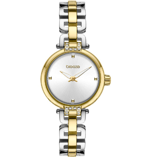 Ρολόι BREEZE Knotique Crystals Two Tone Stainless Steel Bracelet 713021.1