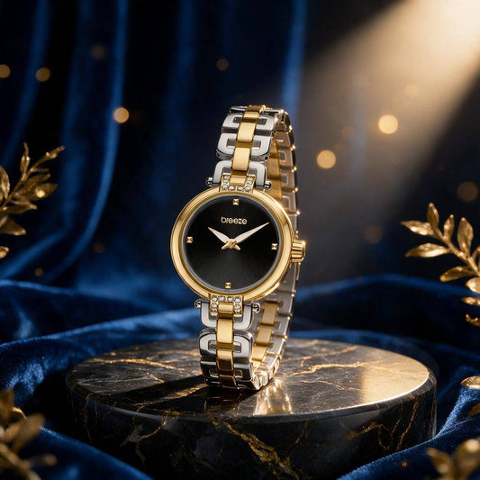 Ρολόι BREEZE Knotique Crystals Two Tone Stainless Steel Bracelet 713021.2