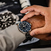 Ρολόι ανδρικό Edox Neptunian 80120-3BUM-BUF με μπρασελέ και μπλε καντράν