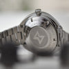 Ρολόι ανδρικό Edox Hydro-Sub Date Automatic Chronometer 80128 357JNM BUDD LIMITED EDITION (500 κομμάτια) με μπρασελέ και μπλε καντράν