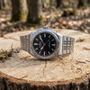 Ρολόι ανδρικό Edox Delfin The Original 1973 Automatic 80142-3M-NIN με μπρασελέ και μαύρο καντράν