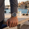 Ρολόι ανδρικό Edox Delfin The Original 1973 Automatic 80142-3M-NIN με μπρασελέ και μαύρο καντράν