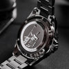 Ρολόι ανδρικό Edox Neptunian Grande Réserve 10242-TINM-BUIDN με μπρασελέ και πράσινο καντράν