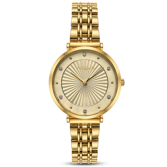 Ρολόι Γυναικείο Vogue New Bliss Χρυσό με Ζιργκόν 815342