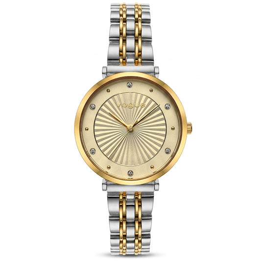 Ρολόι Γυναικείο Vogue New Bliss Δίχρωμο με Ζιργκόν 815363