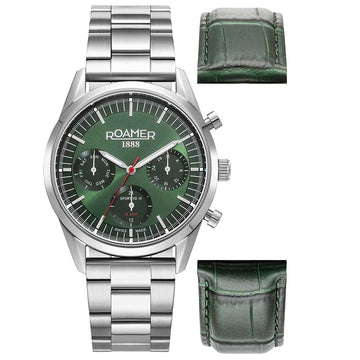 Roamer Sportivo IV Set Multifunction Silver Stainless Steel Bracelet Box Set