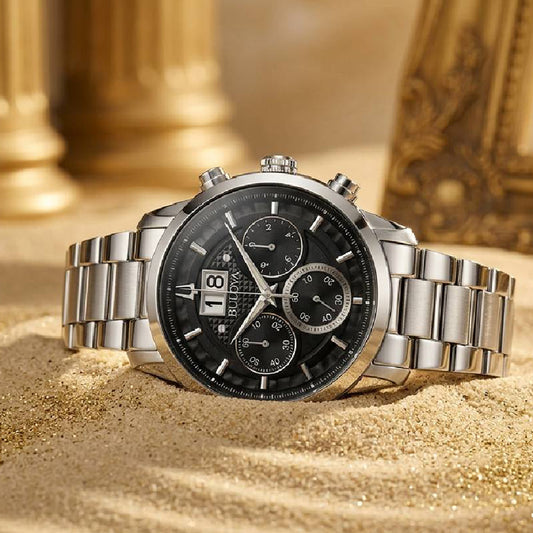 Bulova Sutton Chronograph Silver Stainless Steel Bracelet