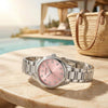 Ladies Bulova Stainless Steel Bracelet with Diamonds