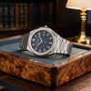 Ρολόι Ανδρικό Roamer R8 Swiss Made Ασημί με Μπλε Καντράν 972980-41-45-25